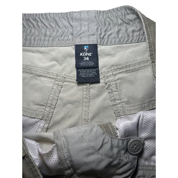 KUHL Vintage Patina Dye Men's Cargo Shorts Sz 34 Hiking Outdoor Pockets Logo - Picture 6 of 8